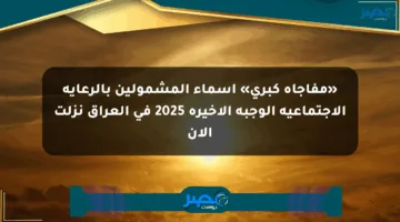 «مفاجأة كبرى» أسماء المشمولين بالرعاية الاجتماعية الوجبة الأخيرة 2025 في العراق نزلت الآن